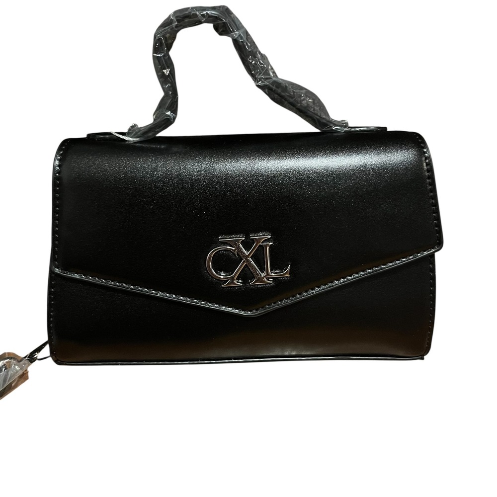 CXL by Christian Lacroix Laine Matte Patent Crossbody Bag Black New NWT